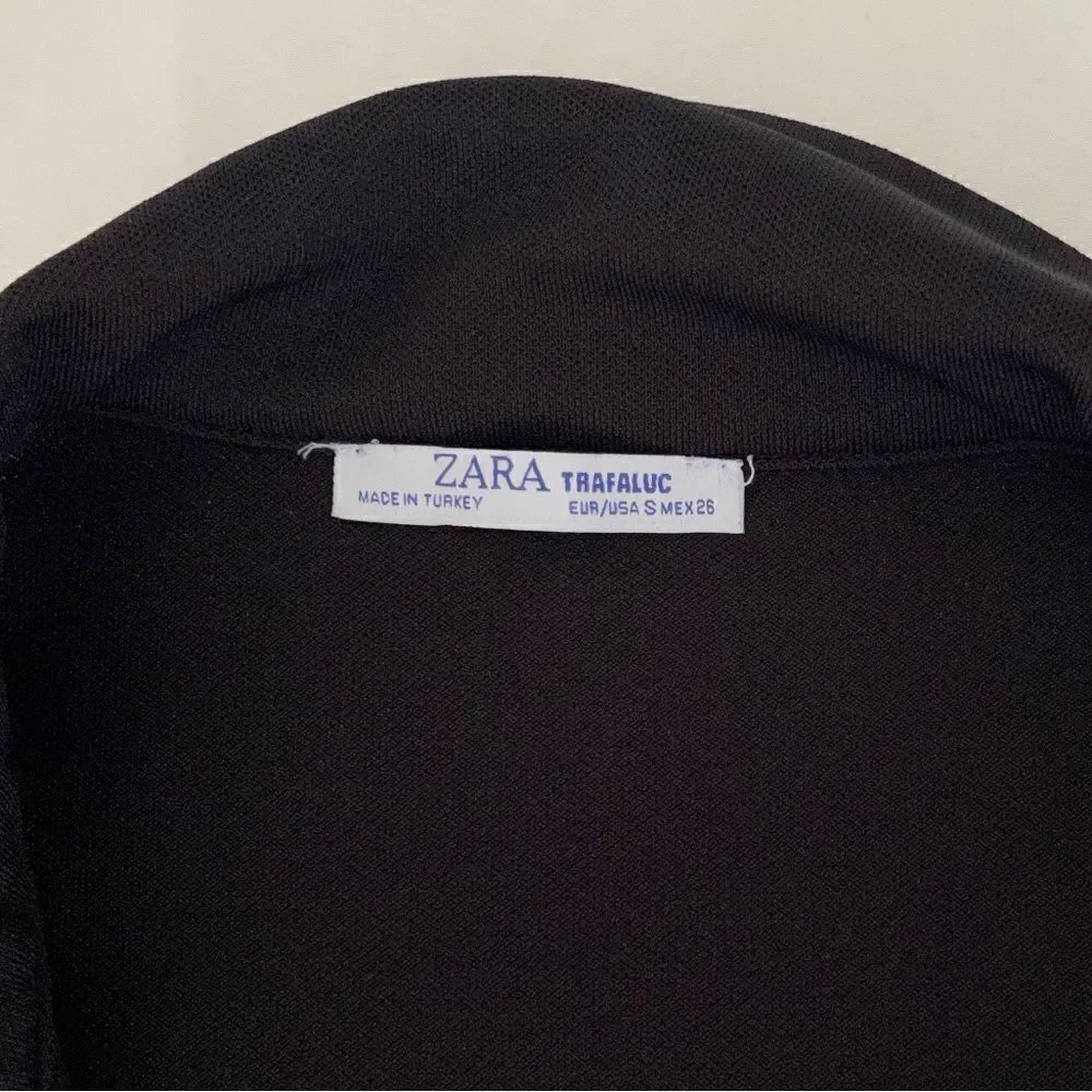 zara black front button up trafaluc dress long sleeves - Picture 10 of 10